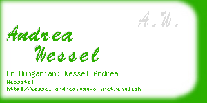 andrea wessel business card